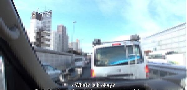  Japanese woman, Maki Hojo sucks dick in a car, uncensored